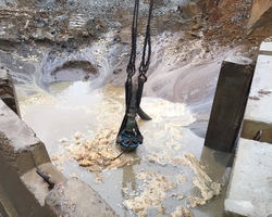 Solidpump operation at construction site